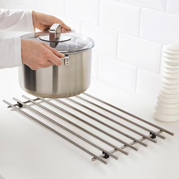 LAMPLIG Trivet, Stainless steel, 50x28cm