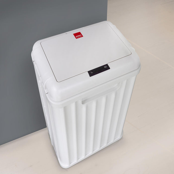 White trash bin  - Buy Now 50 Litre Large Waterproof Motion Sensor Trash Can Dust Bin