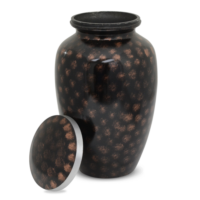 Large/Adult 228 Cubic Inch Scarlet Marble Aluminum Funeral Cremation Urn for Ashes