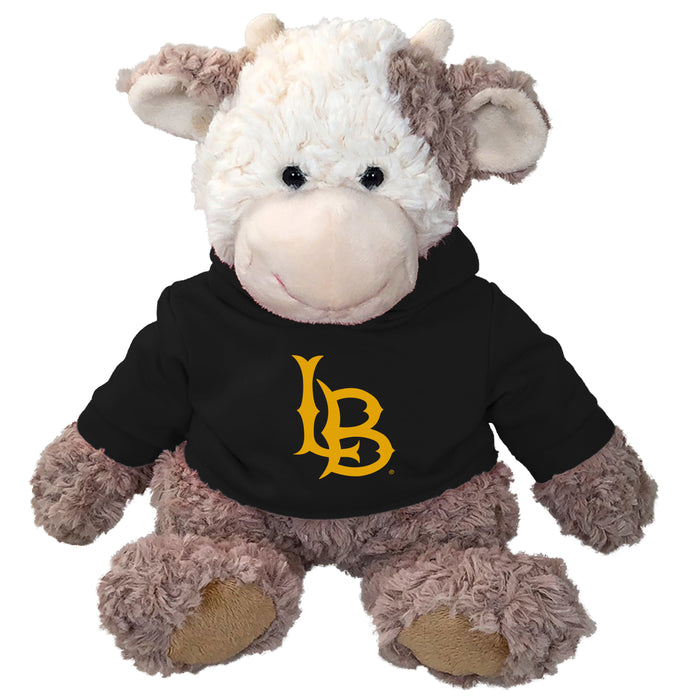LB Cow with Black Hood Plush - Brown/White, Mascot Factory
