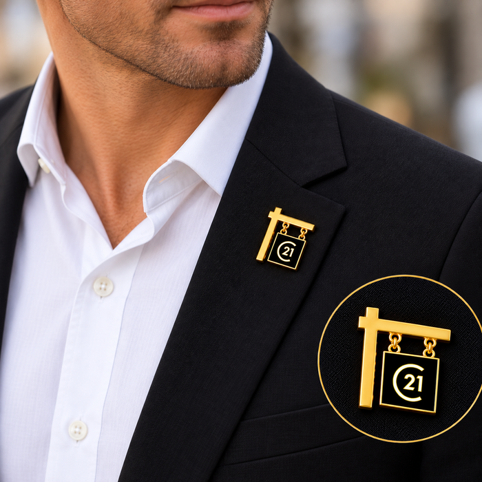 Legacy Gold Yard Arm Lapel Pin
