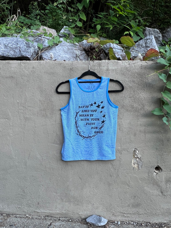 Like You Mean It - Blue Striped Tank Top