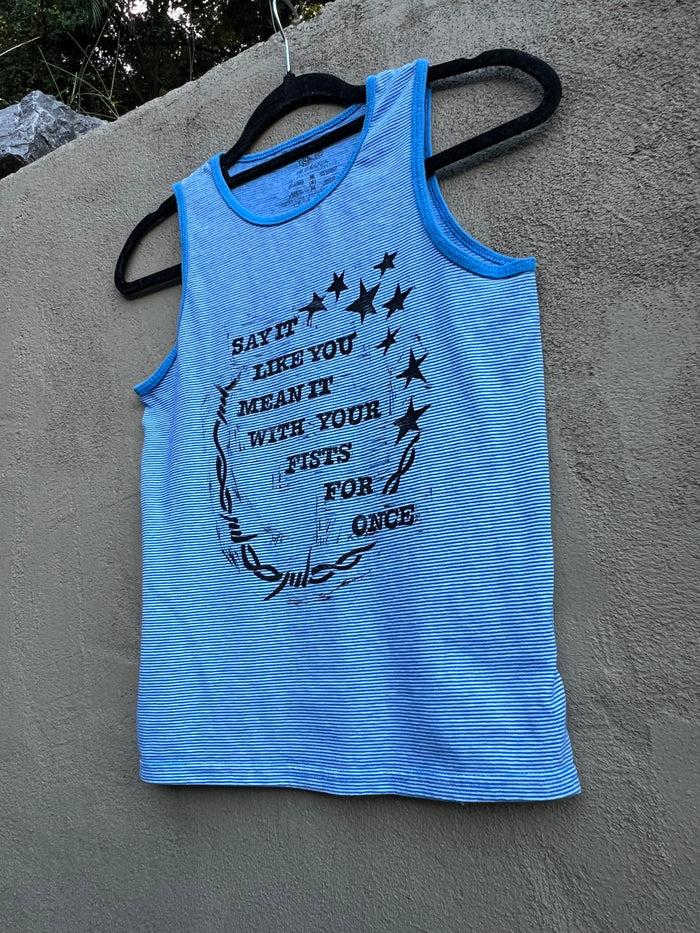Like You Mean It - Blue Striped Tank Top