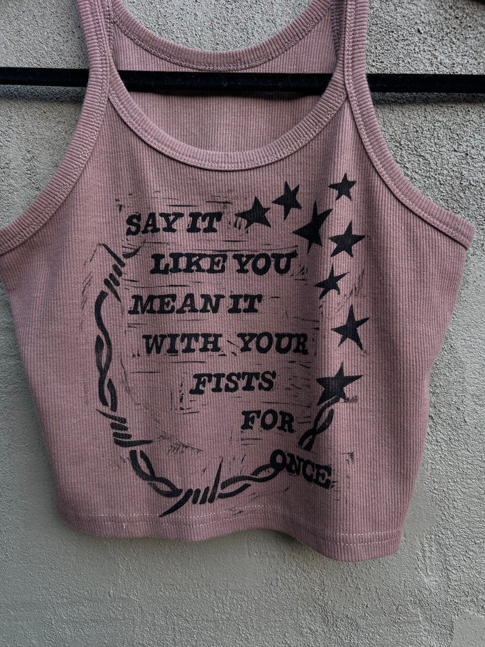 Like You Mean It - Brown Tank Top