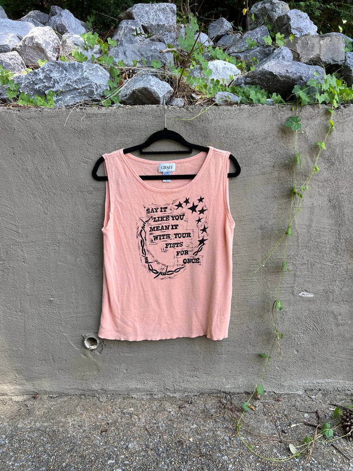 Like You Mean It - Peach Tank Top