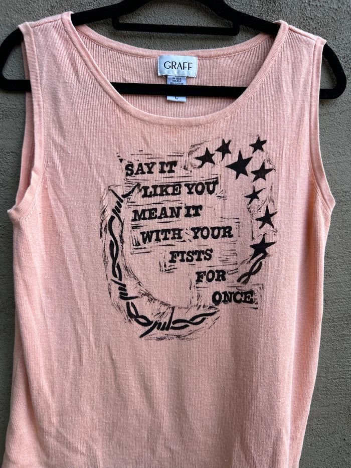 Like You Mean It - Peach Tank Top