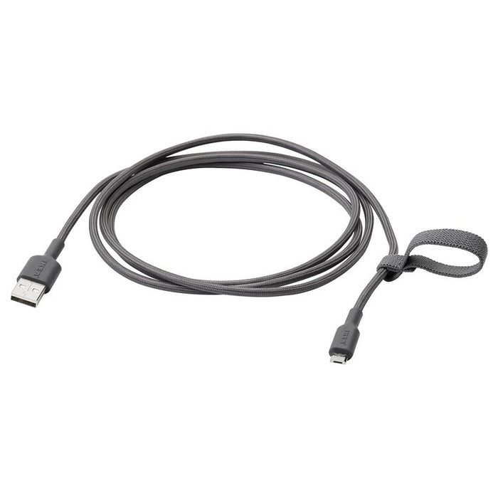 LILLHULT USB-A to USB-micro, Dark grey, 1.5m