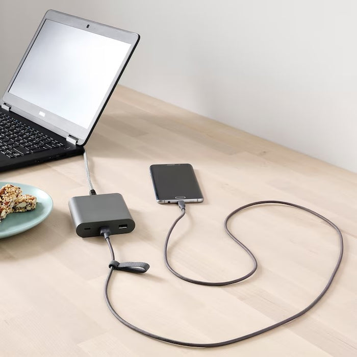 LILLHULT USB-A to USB-micro, Dark grey, 1.5m