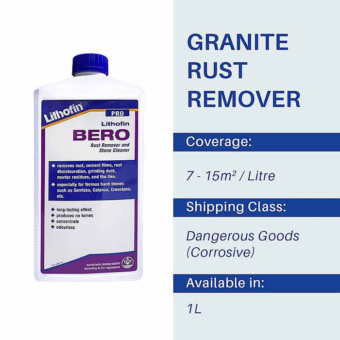 Lithofin BERO - 1 Litre - Stone Doctor Australia - Speciality Chemicals > Granite > Rust Remover