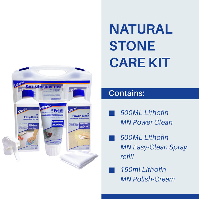 Lithofin Care Kit With Wax For Natural Stone Care - PE - Stone Doctor Australia - Marble & Stone > Bench Top Care > Cleaning & Maintenance