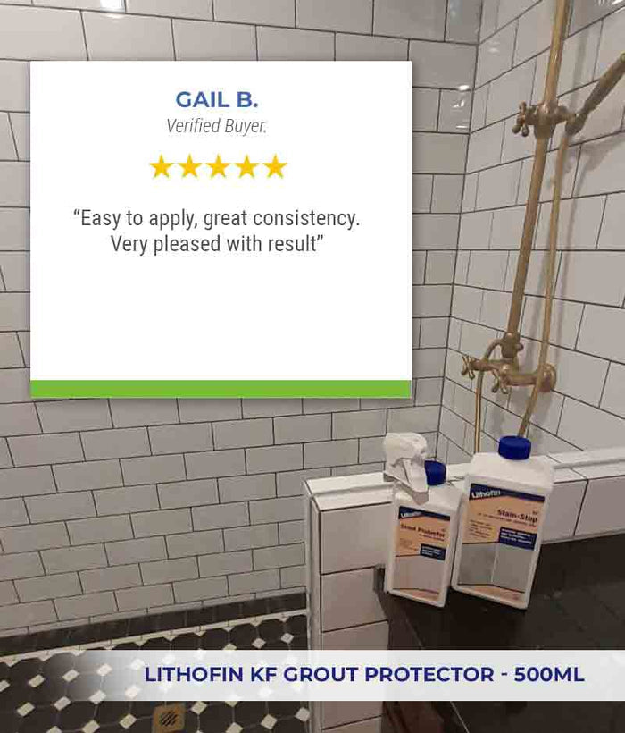 Lithofin KF Grout Protector - 500ml - Stone Doctor Australia - Ceramic Tiles > Grout Protection > Water Based Penetrating Sealer - Customer review
