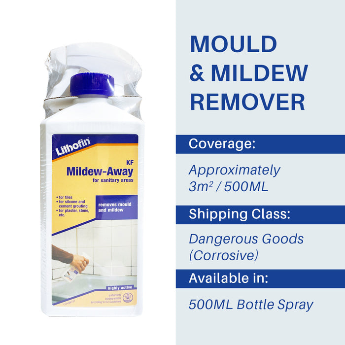 Lithofin KF Mildew-Away Spray - 500ML - Stone Doctor Australia - Porcelain & Ceramic Tiles > Speciality Cleaner > Mould & Mildew Remover