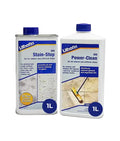 Lithofin MN Stone Care: Power Clean 1L + Stain Stop 1L - Stone Doctor Australia - Bench Care Kit