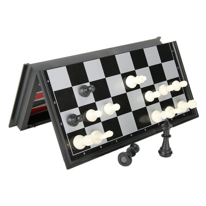 Magnetic Chess Backgammon Checkers Set