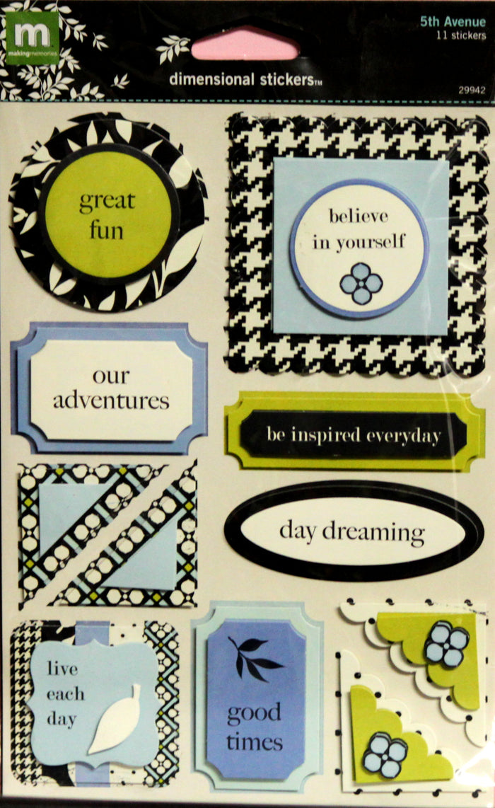 Making Memories 5th Avenue Sophia Dimensional Stickers - SCRAPBOOKFARE