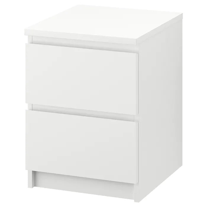 MALM chest of 2 drawers/bedside table, White