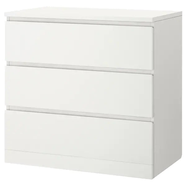 MALM chest of 3 drawers, White