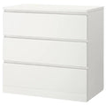 MALM chest of 3 drawers, White