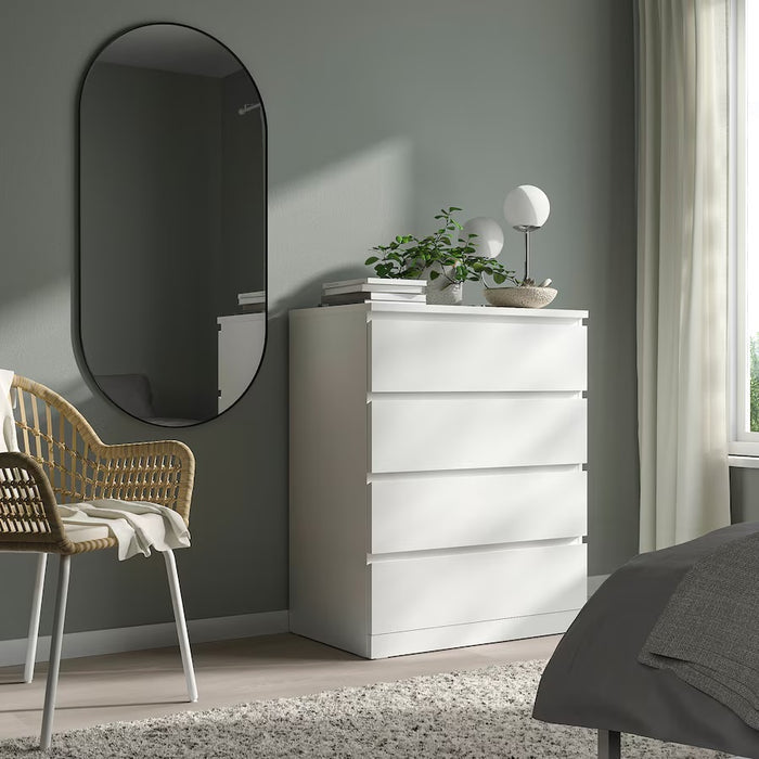MALM Chest of 4 drawers, White
