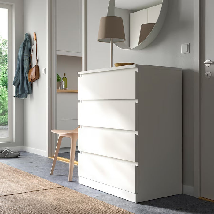 MALM Chest of 4 drawers, White