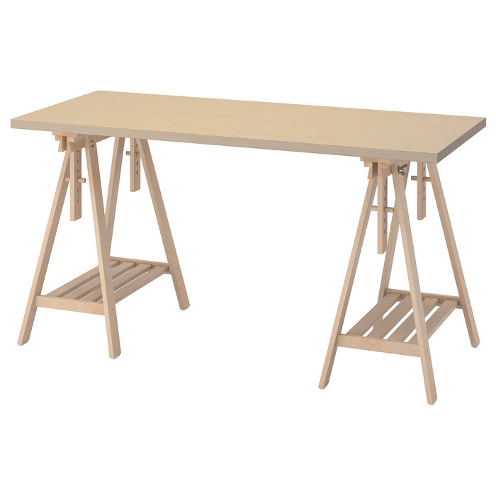 MALSKYTT Table top, 140x60cm, Birch/veneer