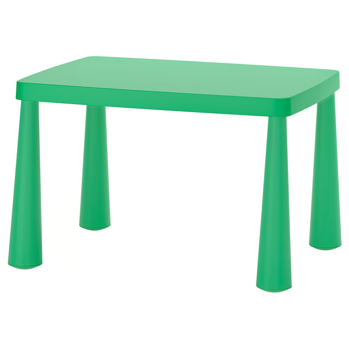 MAMMUT Children's table, Bright green, 77x55cm