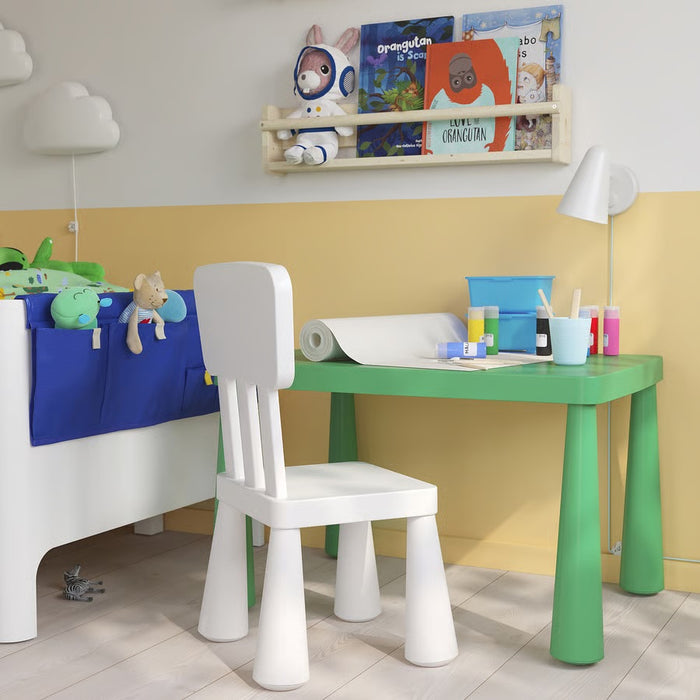 MAMMUT Children's table, Bright green, 77x55cm