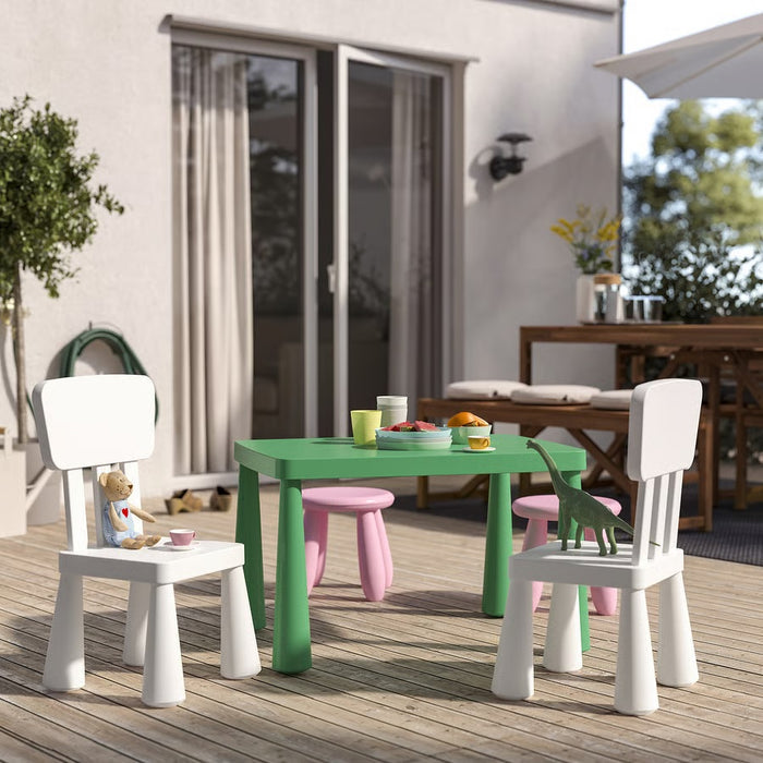 MAMMUT Children's table, Bright green, 77x55cm