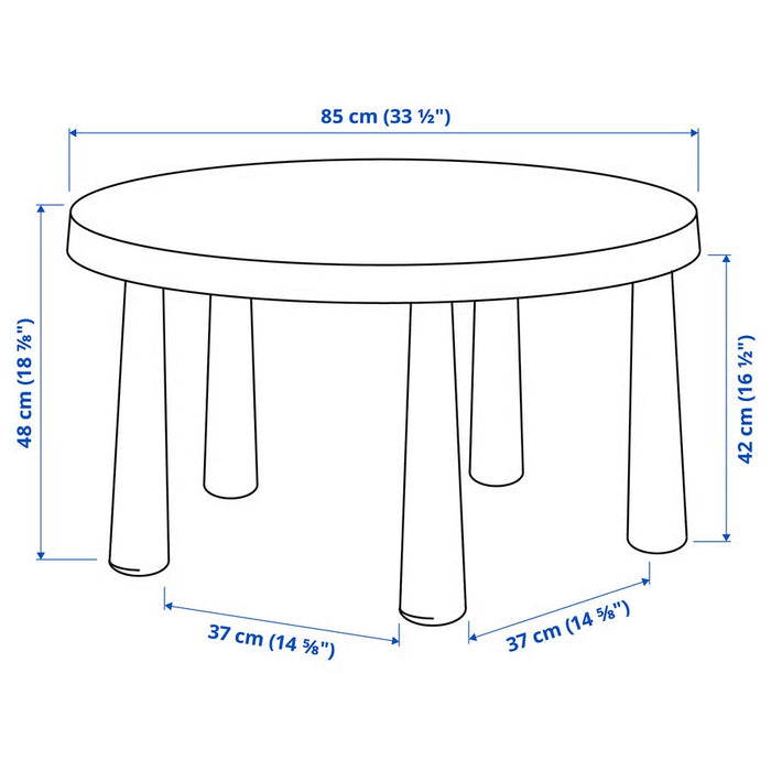MAMMUT Children's table, Light blue, 85cm