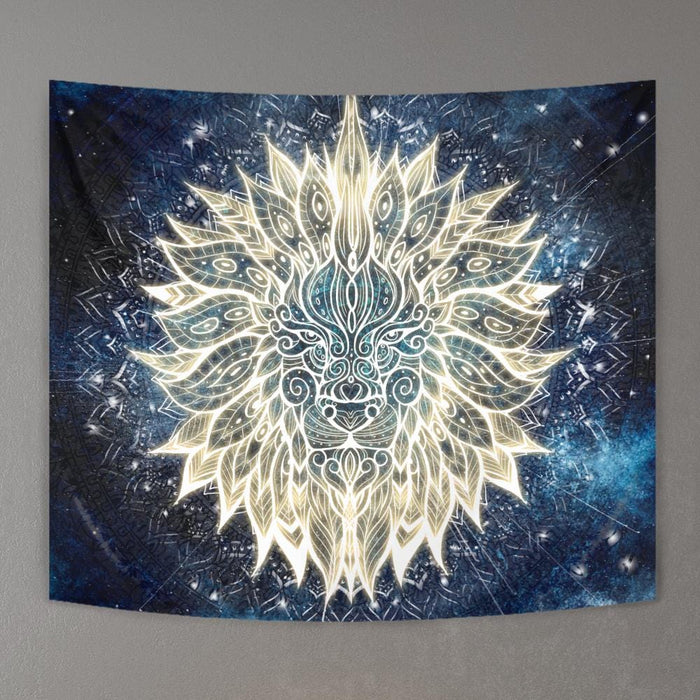 Mandala Lion by McAshe Tapestry