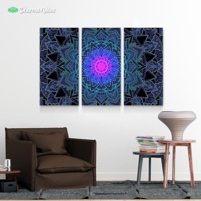Mandala Love by Cameron Gray 3-Piece Canvas