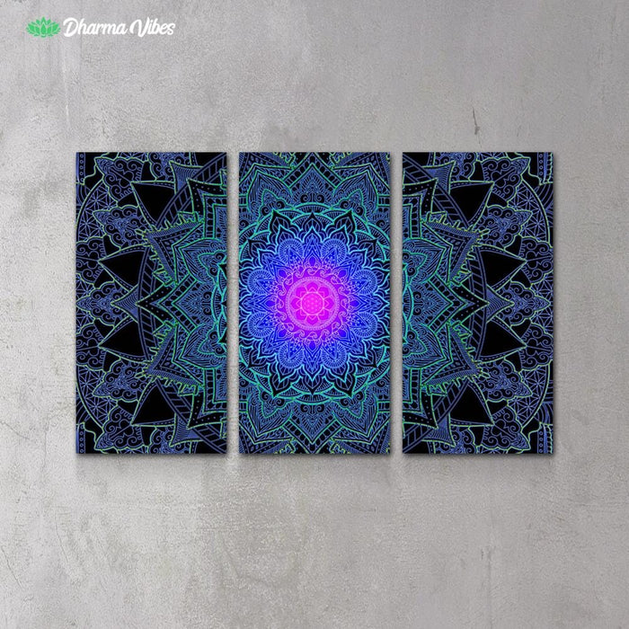 Mandala Love by Cameron Gray 3-Piece Canvas
