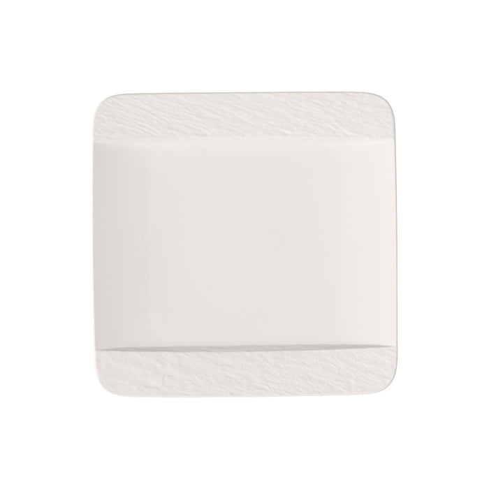 Manufacture Rock Blanc Square Flat Plate 28 cm