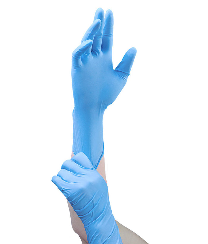 MaxValu Long Cuff Nitrile Gloves - 100 Pcs Per Box - Stone Doctor Australia - Personal Protection > Powder Free > Nitrile Gloves