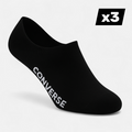 Medias Converse Tripack Invisible Negro