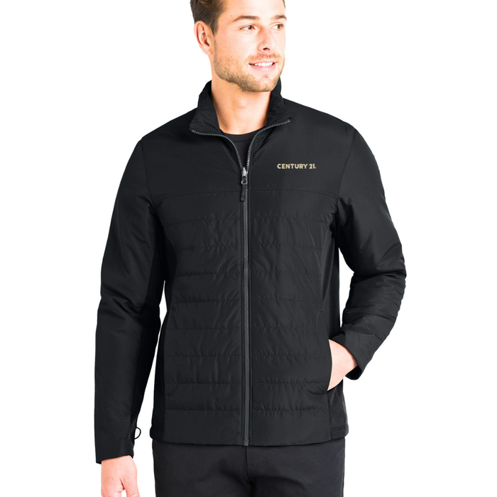 Mens Black Obsessed Insulated Jacket |  CENTURY 21® logo