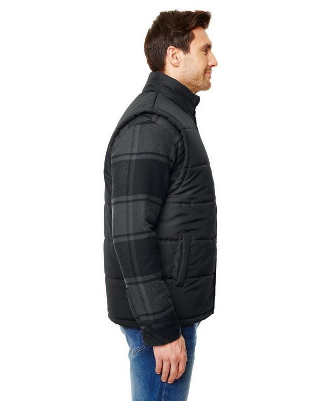 Mens Black Puffer Vest - C21® and CENTURY 21® Embroidery