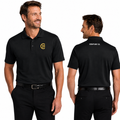 Mens Black Signature Diamond Polo | C21 Left Chest + CENTURY 21 Back