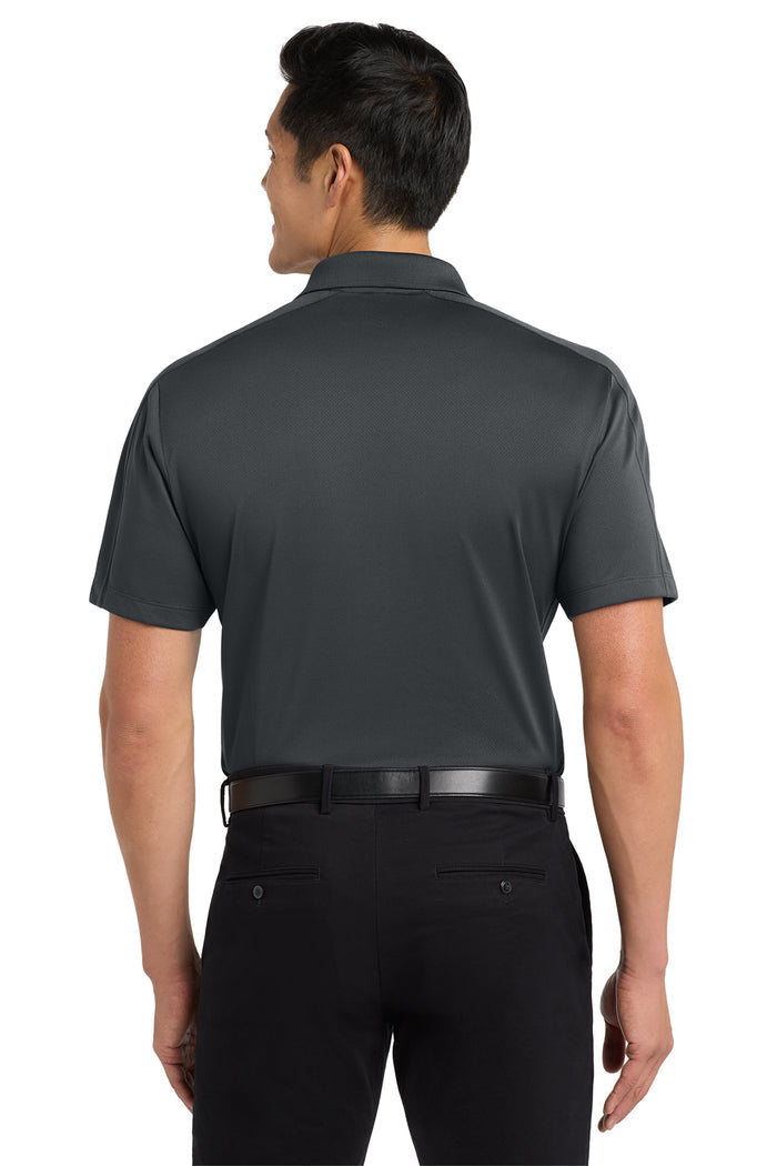 Mens Diamond Jacquard Polo, Grey | CENTURY 21 New Millennium