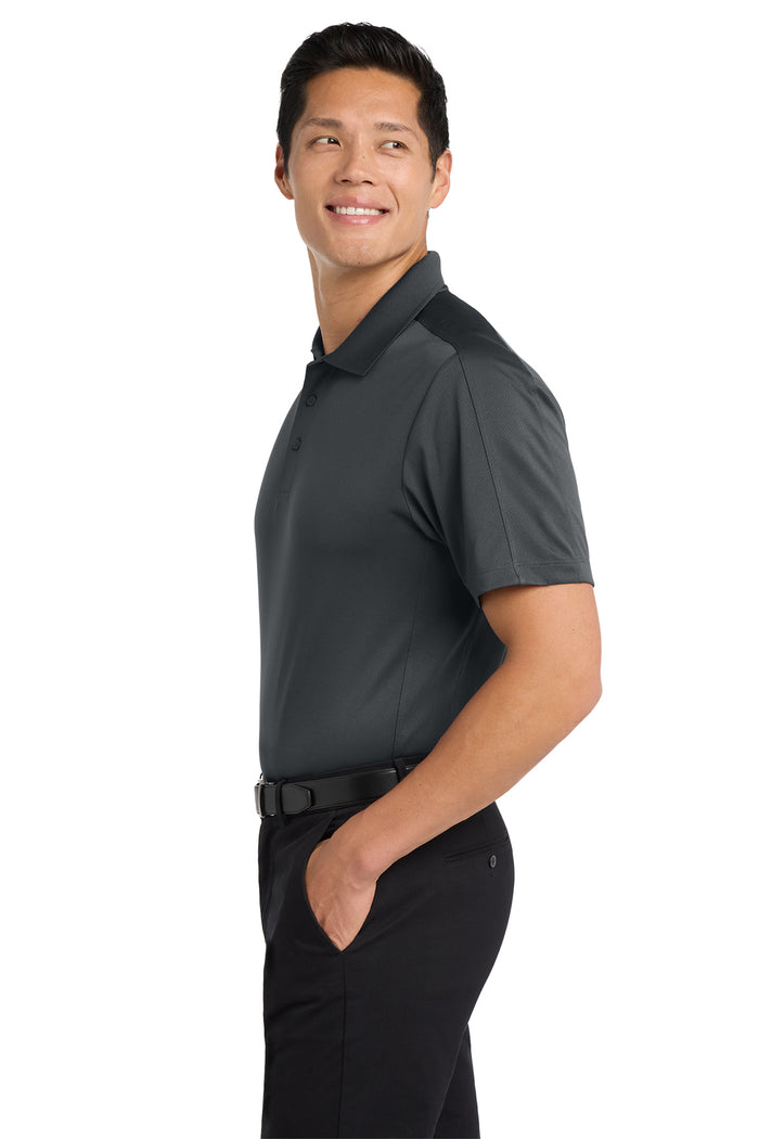 Mens Diamond Jacquard Polo, Grey | CENTURY 21 New Millennium