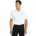 Mens Diamond Jacquard Polo, White | New Millennium