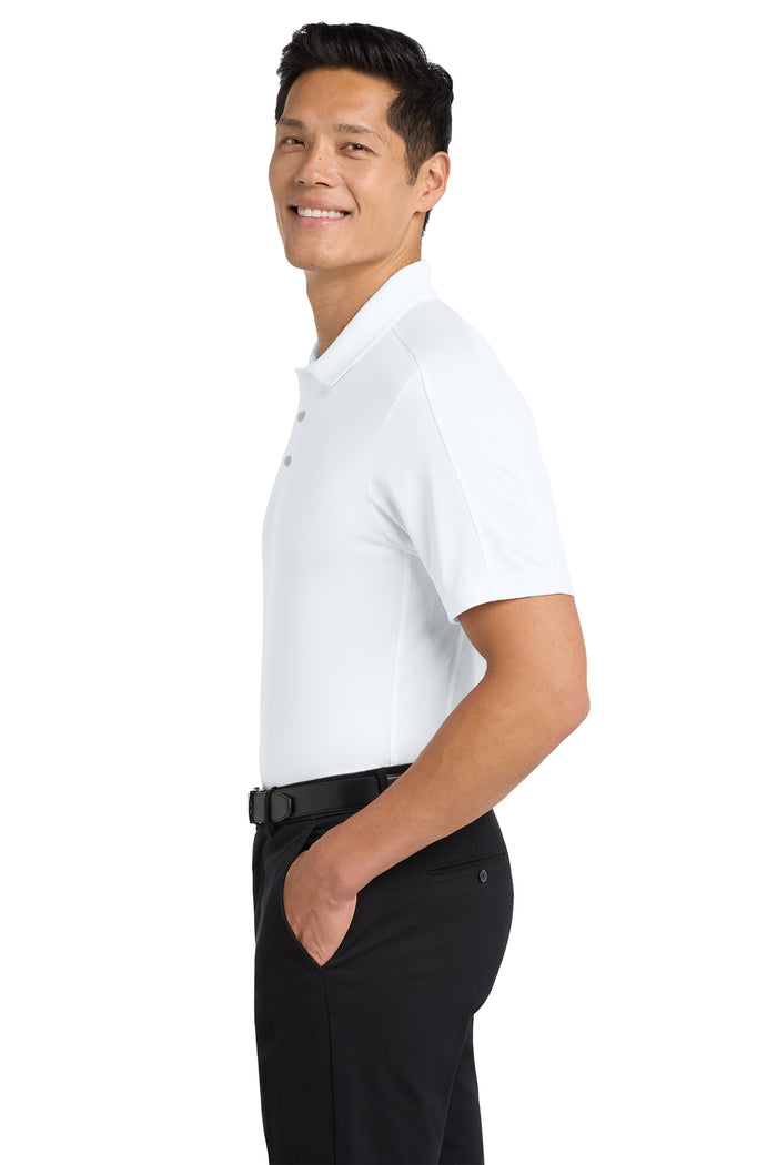 Mens Diamond Jacquard Polo, White | New Millennium