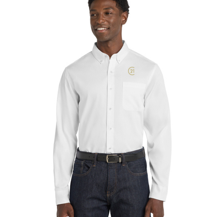 Mens Long Sleeve SuperPro React™ Twill Shirt