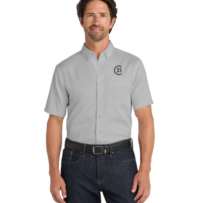 Mens Short Sleeve SuperPro React™ Twill Shirt