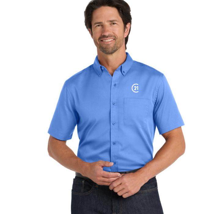 Mens Short Sleeve SuperPro React™ Twill Shirt