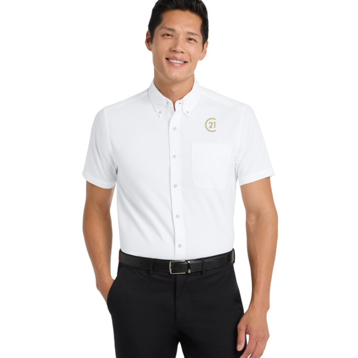 Mens Short Sleeve SuperPro React™ Twill Shirt
