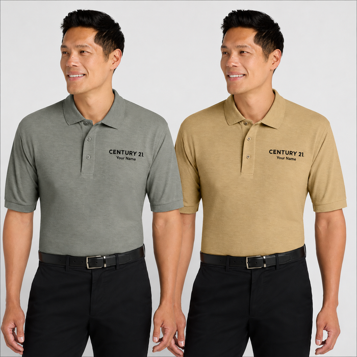 Mens Silk Touch Polo | Embroidered CENTURY 21 and Your Name