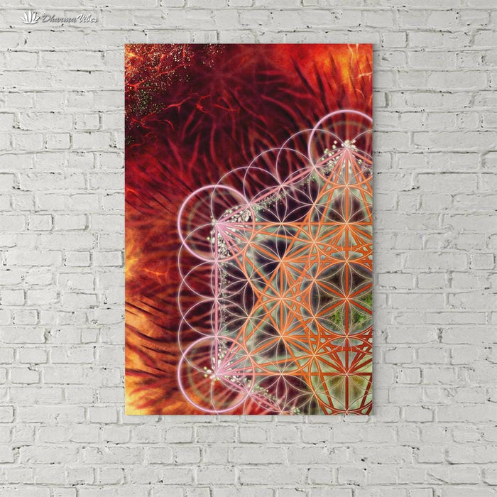 Metatrons Red by YantrArt 1-Piece Canvas