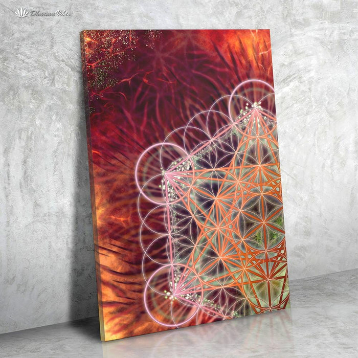 Metatrons Red by YantrArt 1-Piece Canvas