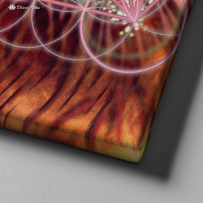 Metatrons Red by YantrArt 1-Piece Canvas